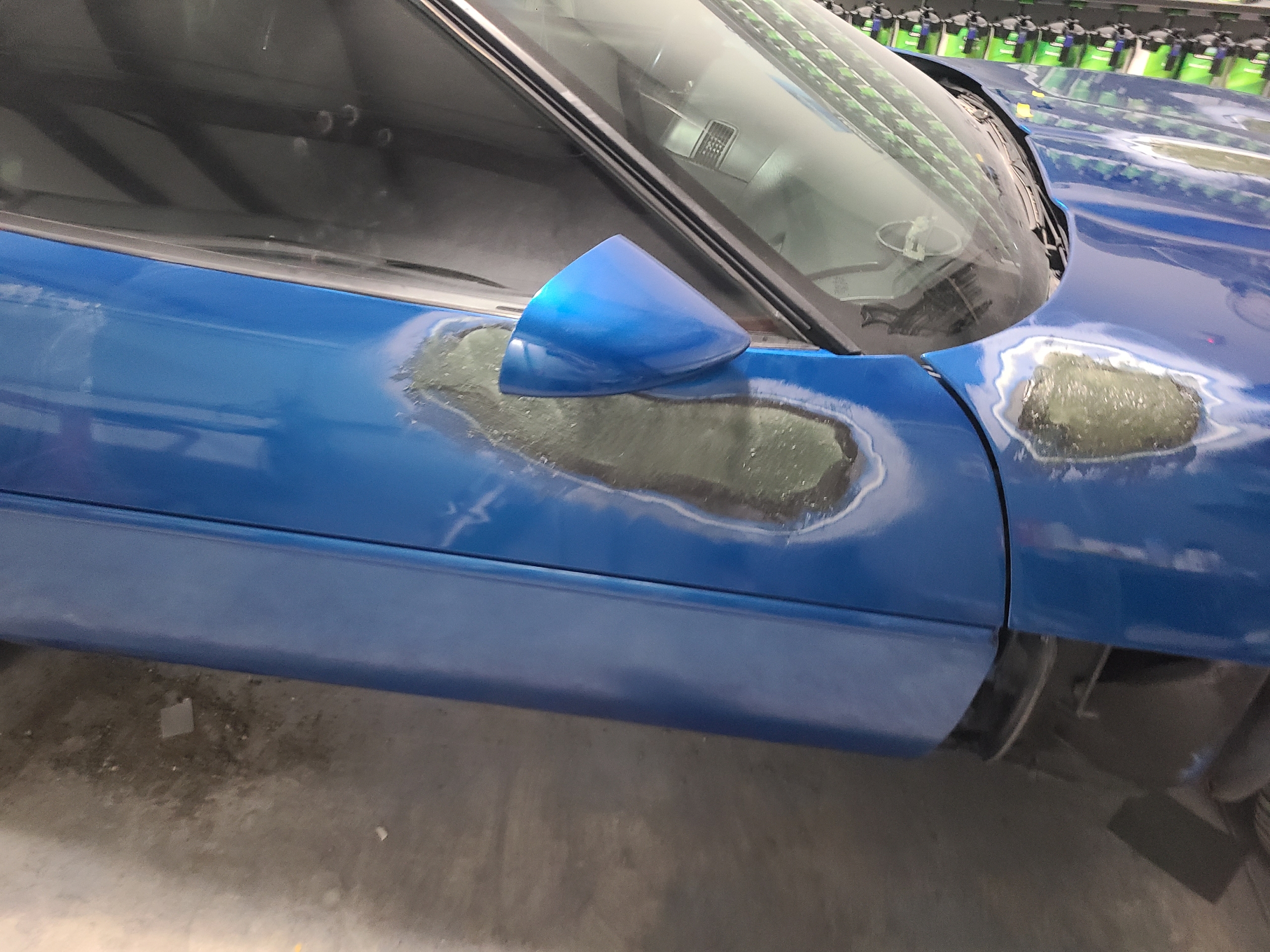 Precision body work on a classic Corvette