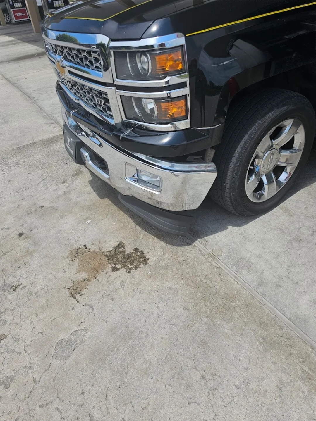 Chevy Silverado before repair